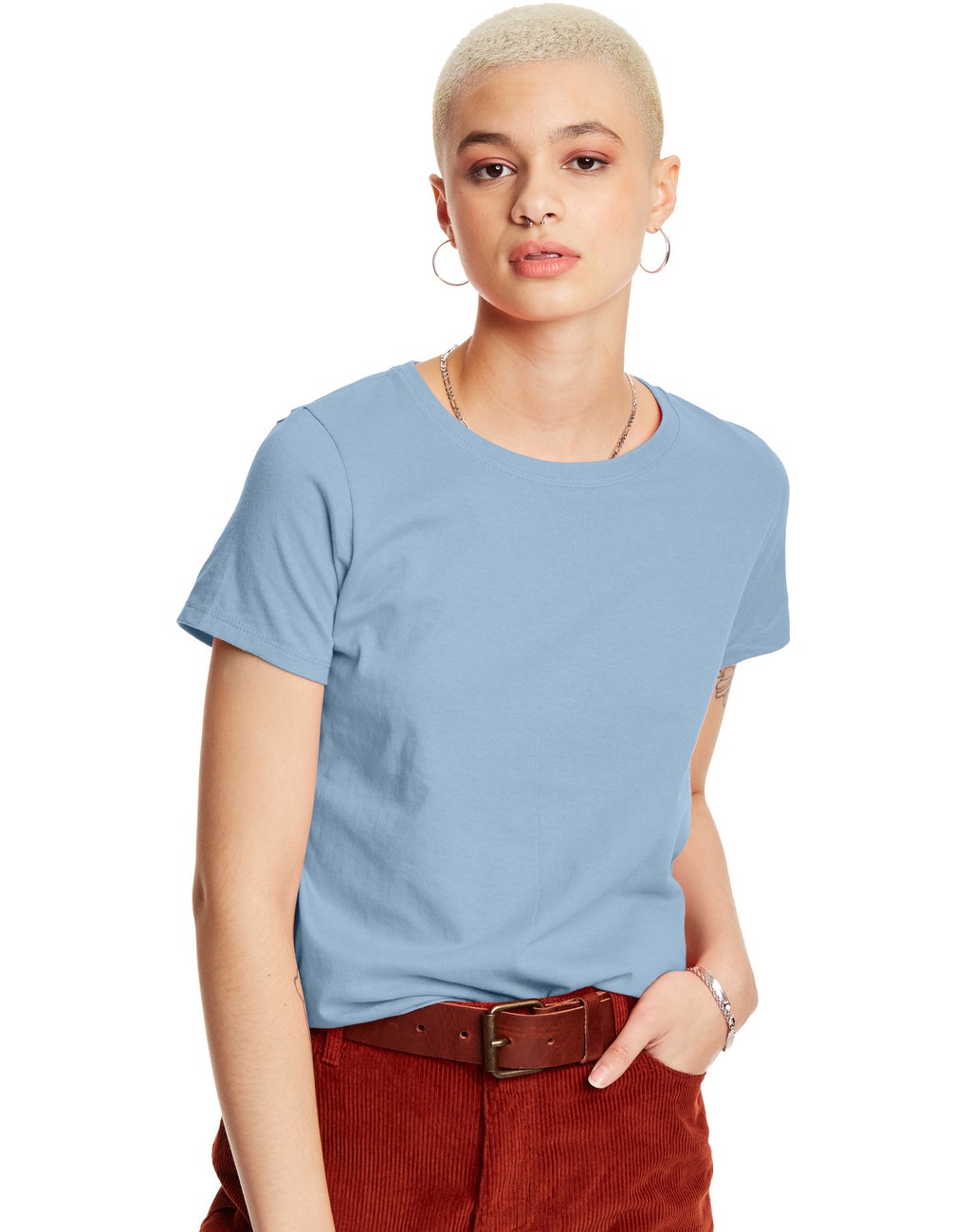 Women’s Essentials Relaxed Fit Short Sleeve Crewneck T-Shirt from Hanes