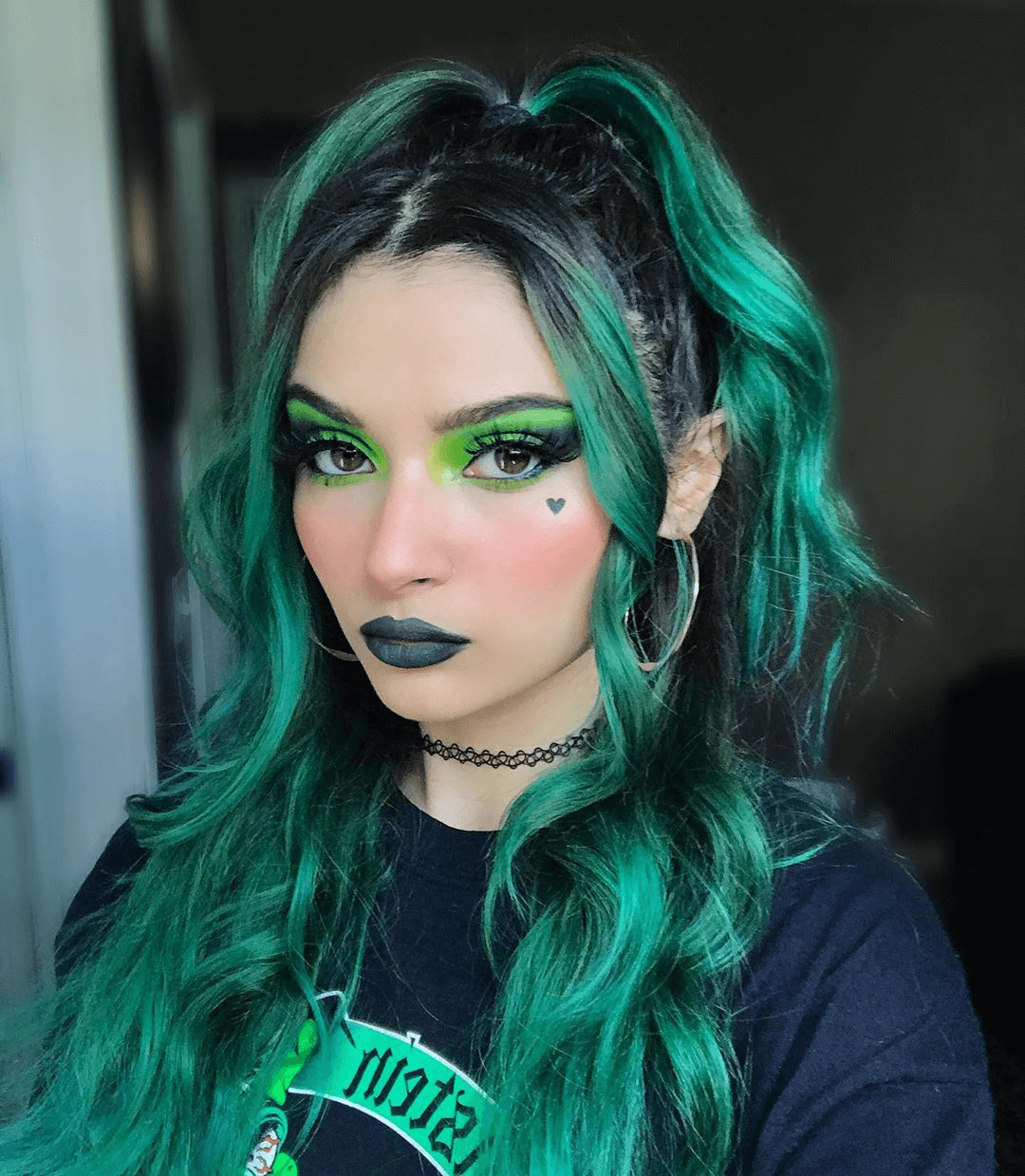 Pastel Green Hair color