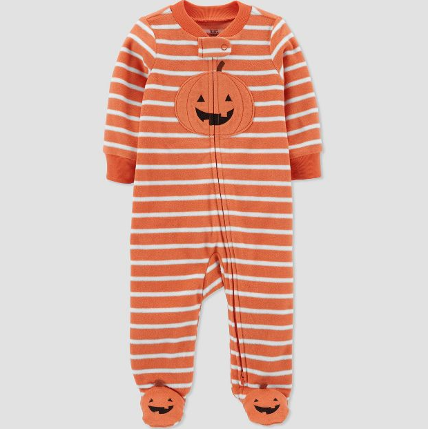 Carter's Just One You® Baby Pumpkin Microfleece Footed Pajama