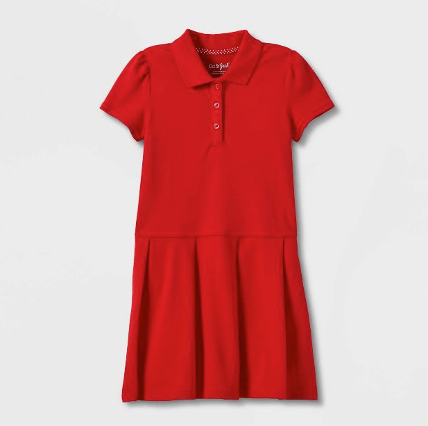 Toddler Girls' Short Sleeve Pleated Uniform Tennis Dress