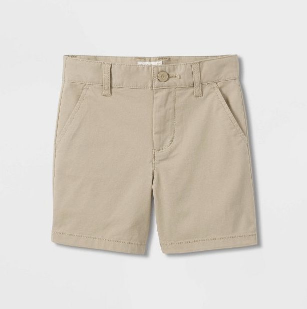 Toddler Boys' Stretch Flat Front Uniform Chino Shorts