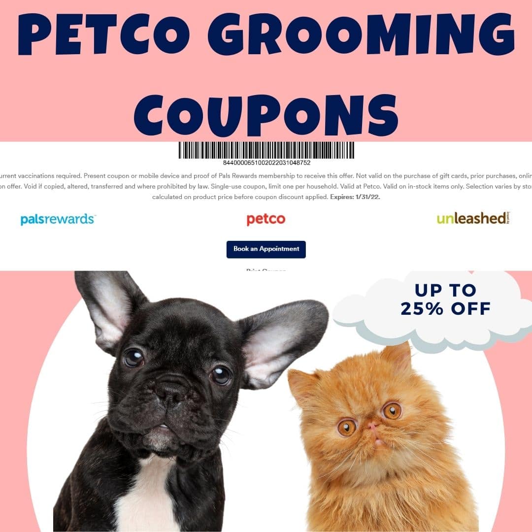 Pet grooming coupon