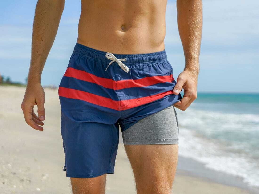 The built-in boxer brief keeps your shorts in place after coming out of the water