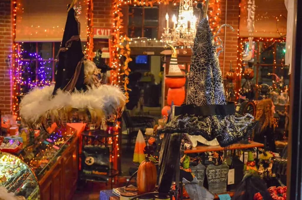 things to do in salem in october  - things to do in salem ma in october  - Witchy Stores with halloween decoration items 