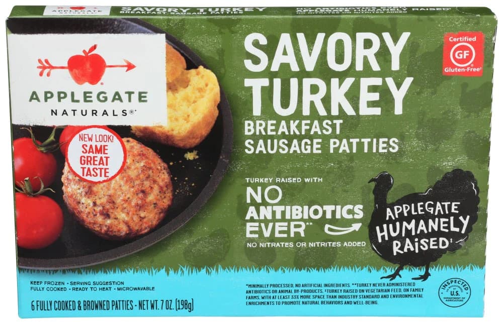 Applegate Naturals Savory Turkey Breakfast Sausage Patties