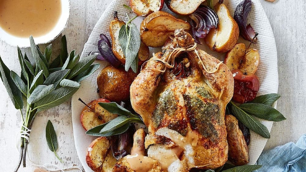 Apple Roasted Herb Chicken