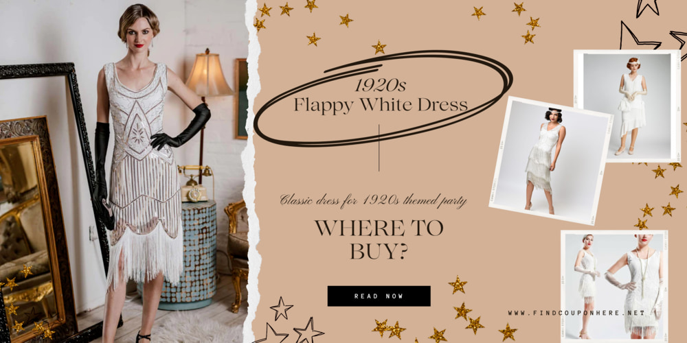 Glamour Up The 1920s Vibe With The 1920s White Dresses!