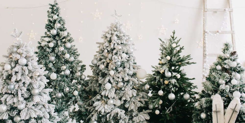 Frosted Christmas tree at Amazon