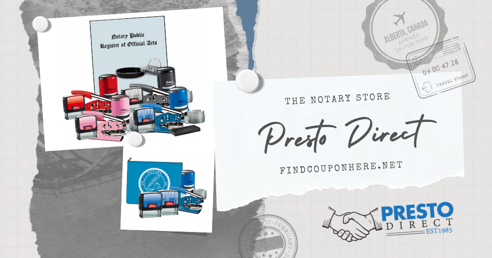 Save Up To 75% OFF On Notary Supplies With Presto Direct Coupon Code