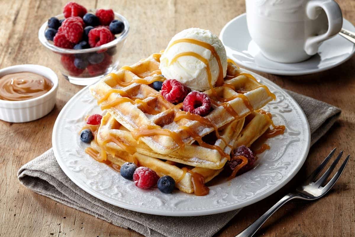 Noom green breakfast ideas - Whole-grain waffle